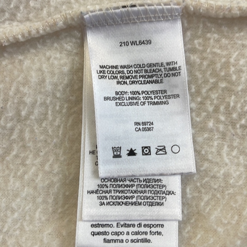 Columbia Cream Benton Springs Full Zip Fleece 2 Zip Pocket Jacket Small - Picture 9 of 9